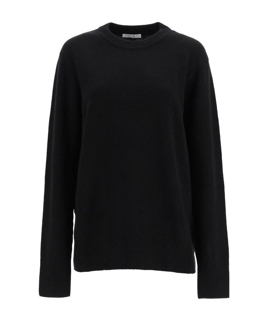 The Row Round-neck Knitted Pullover In Black