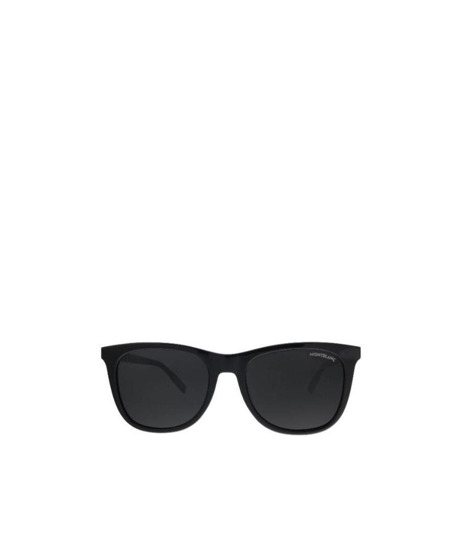 Montblanc Round Sunglasses In Black