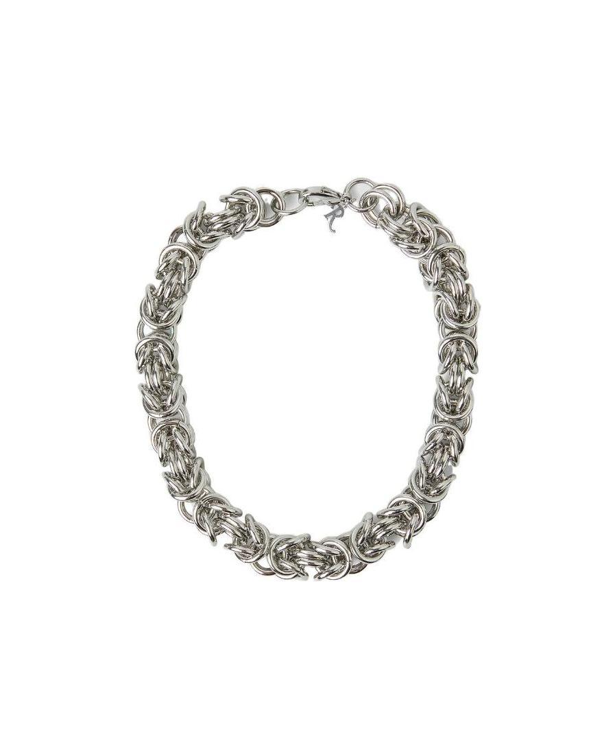 Raf Simons Cluster Chain Necklace In Gray