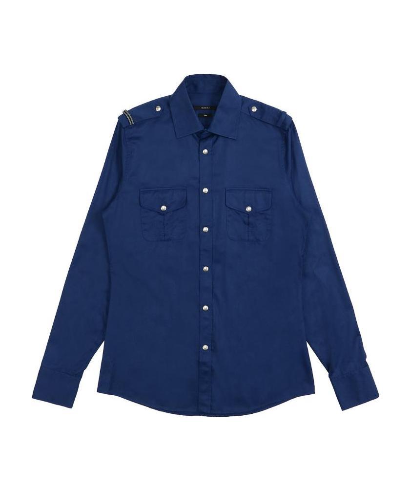 Gucci Button Shirt In Blue