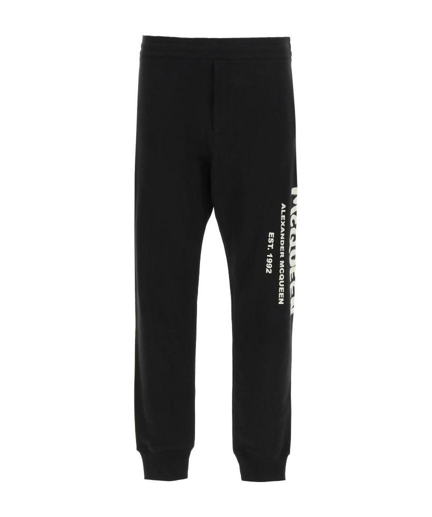 Alexander Mcqueen Logo-print Track Pants In Black
