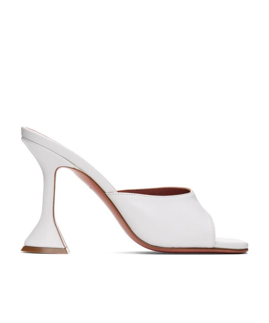 Shop Amina Muaddi Suit-style High-heeled Sandals In White