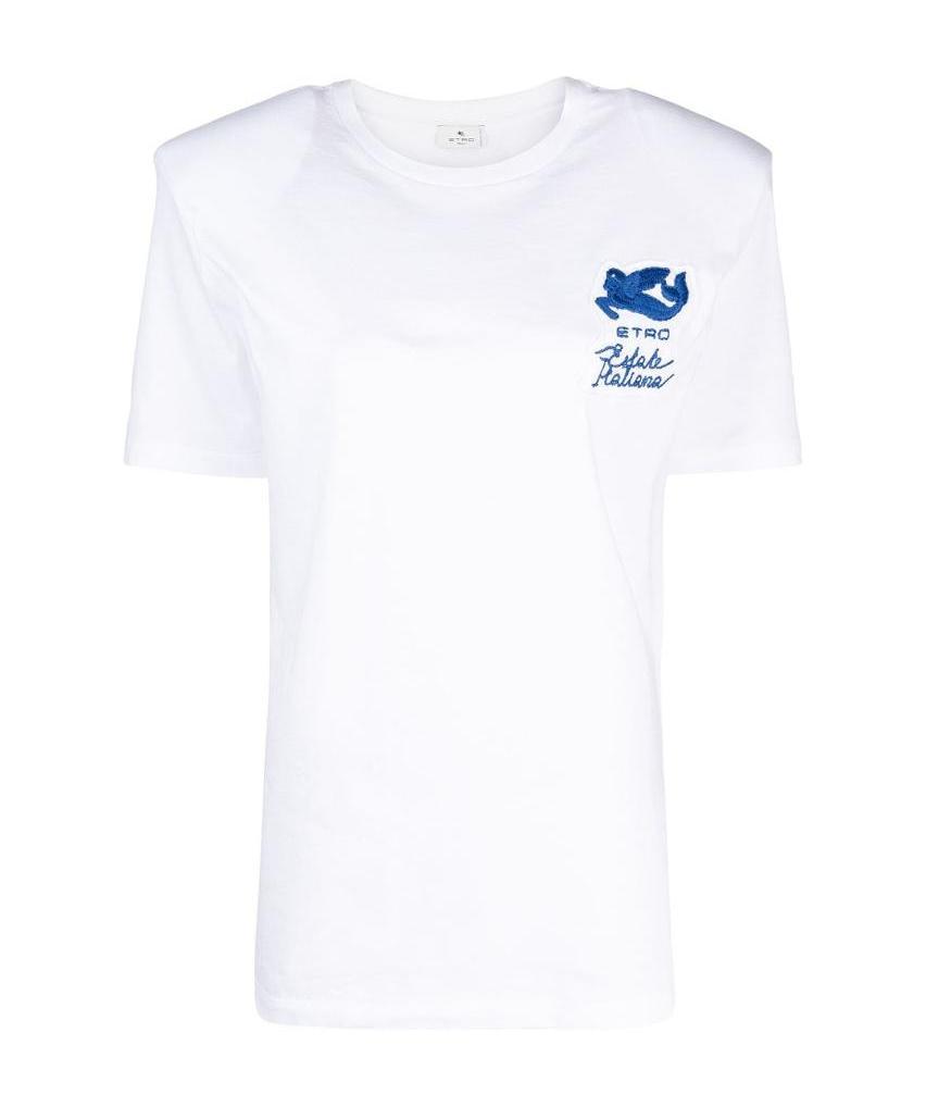 Etro Logo Decal T-shirt In White