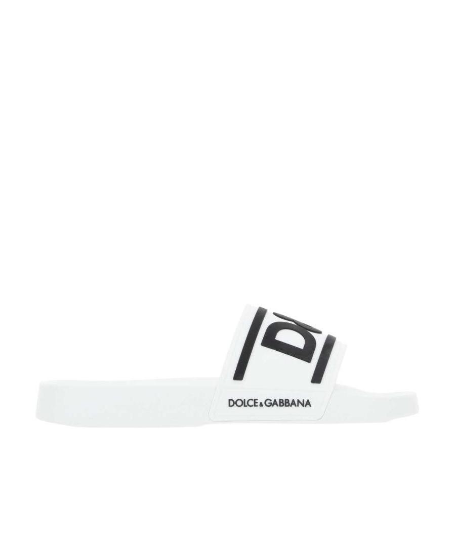 DOLCE & GABBANA LOGO-EMBOSSED SLIDES