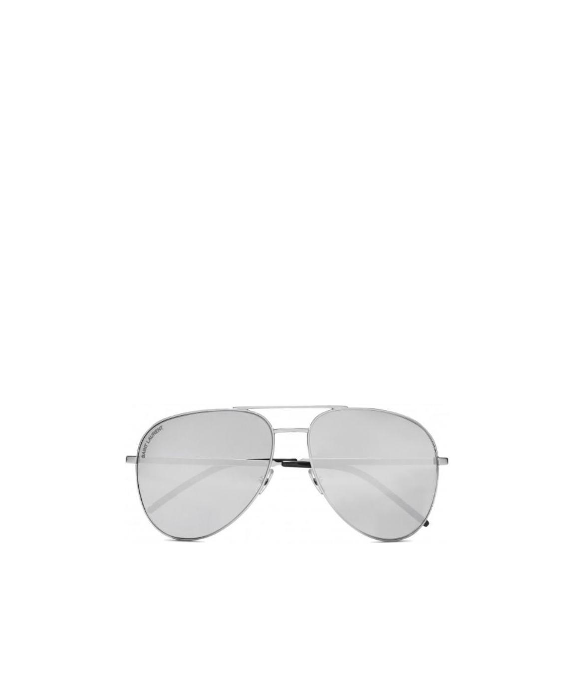 Saint Laurent Logo Sunglasses In White