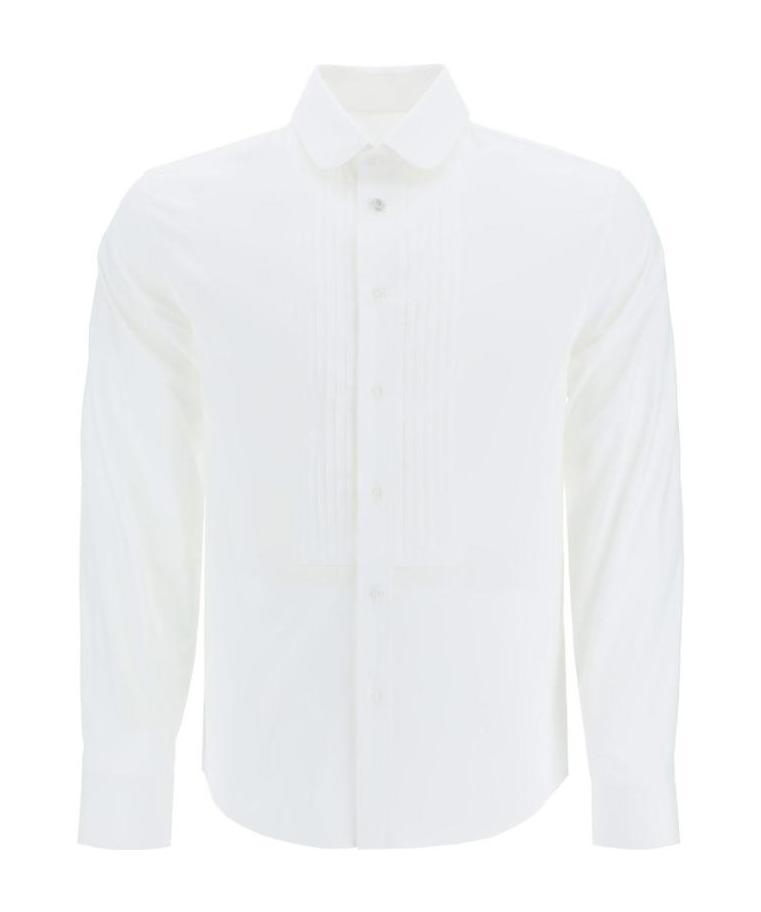 Off-white Now Print Tuxedo Shirt In White