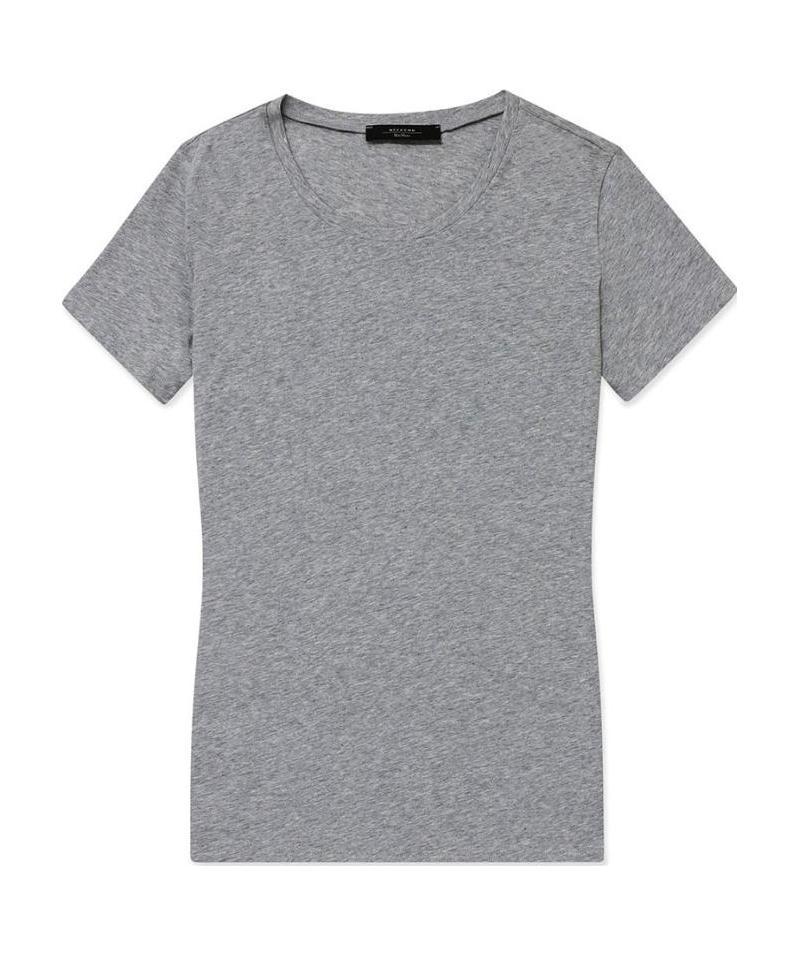 Weekend Max Mara T-shirt With Round Neck And Short Sleeves In Gray
