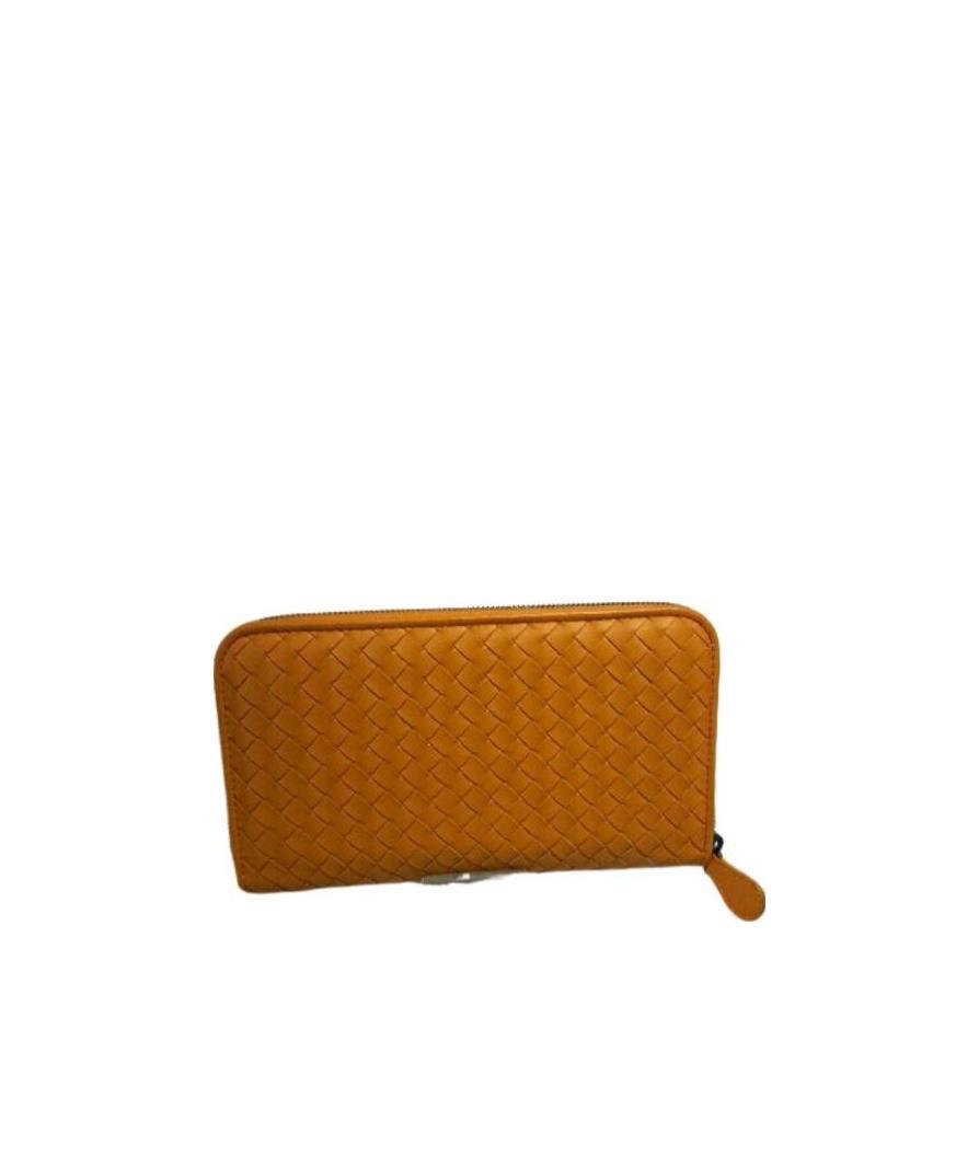 Bottega Veneta Weave A Long Purse In Brown