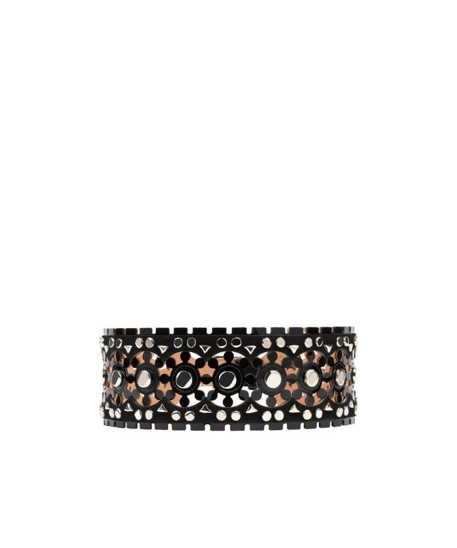 Alaïa Hollowed-out Detail Belt In Black