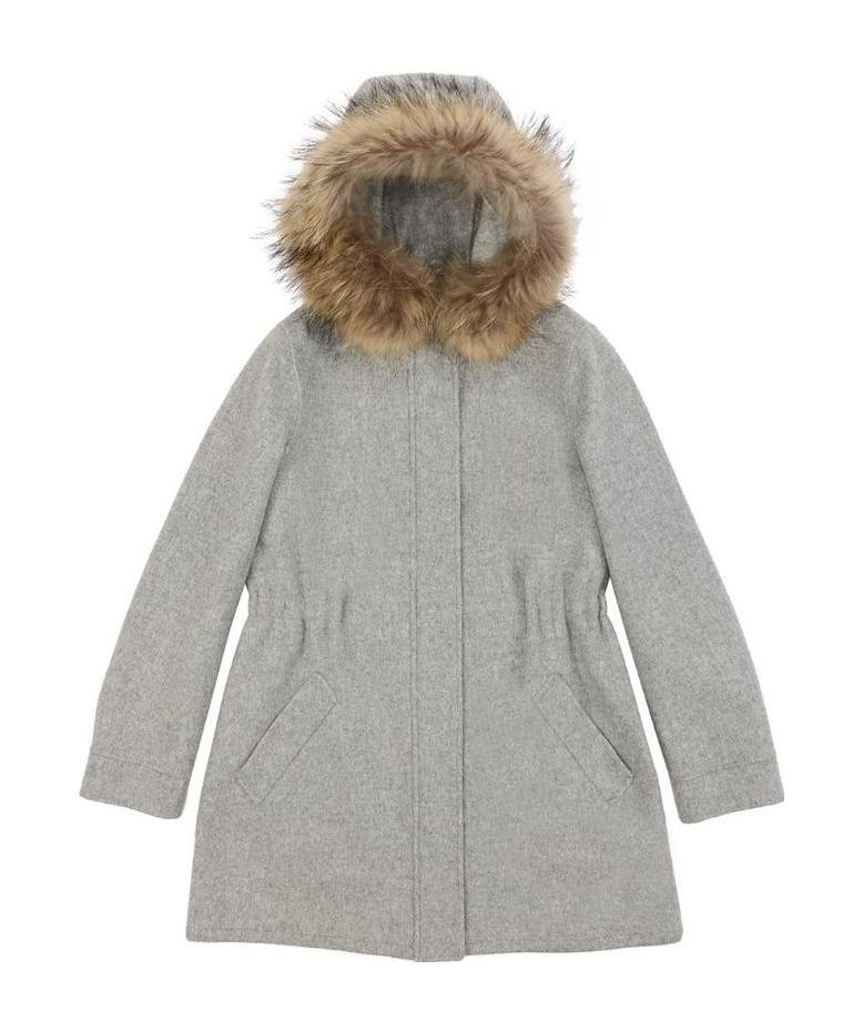 Weekend Max Mara Hooded Overcoat In Gray