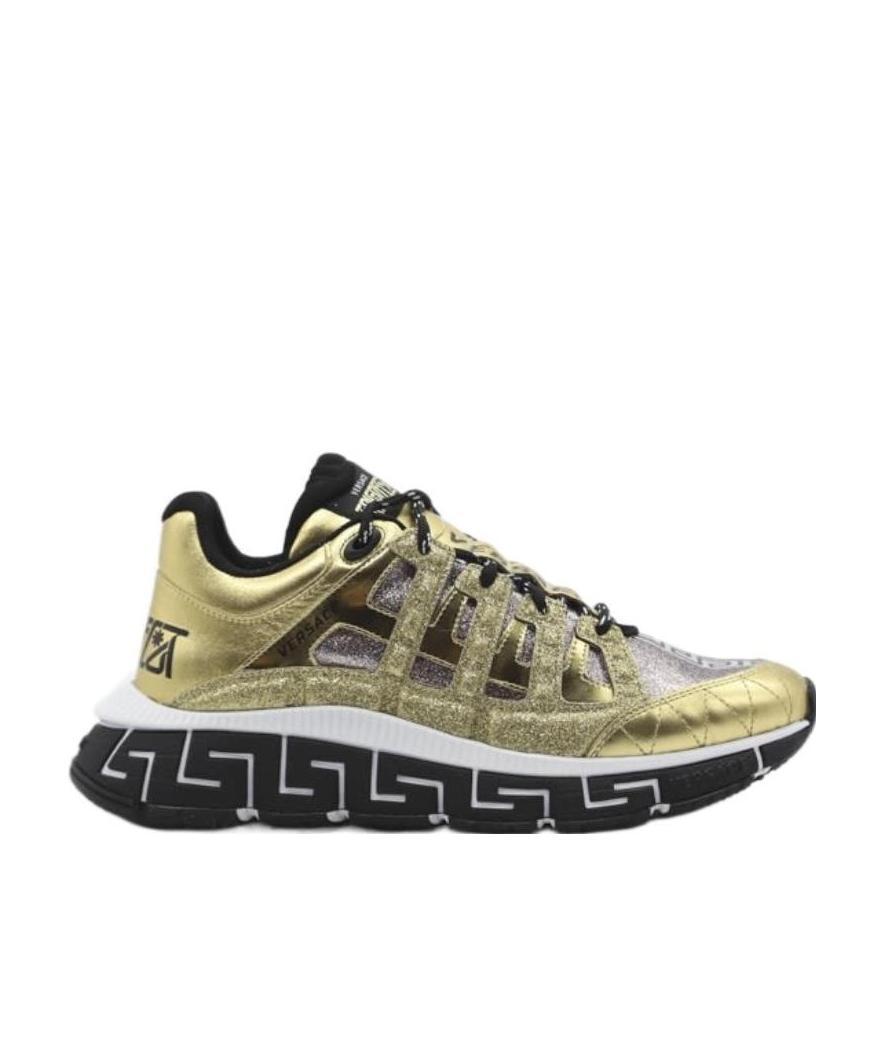 Versace Trigreca Panelled Cut-out Sneakers