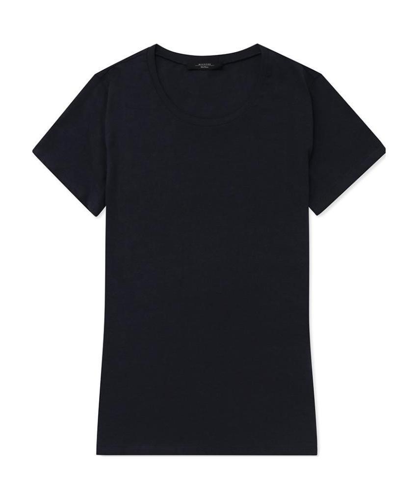 Weekend Max Mara T-shirt With Round Neck And Short Sleeves In Black