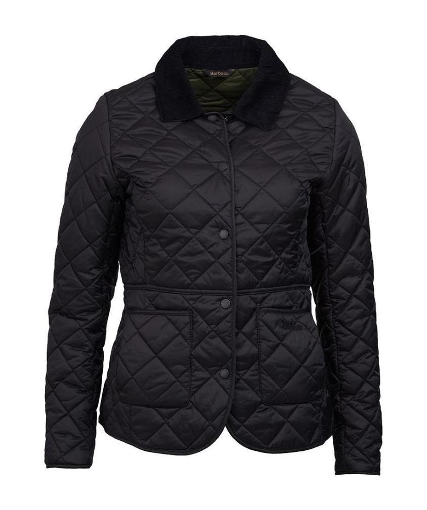 Barbour Deveron Quilt Jacket In Black
