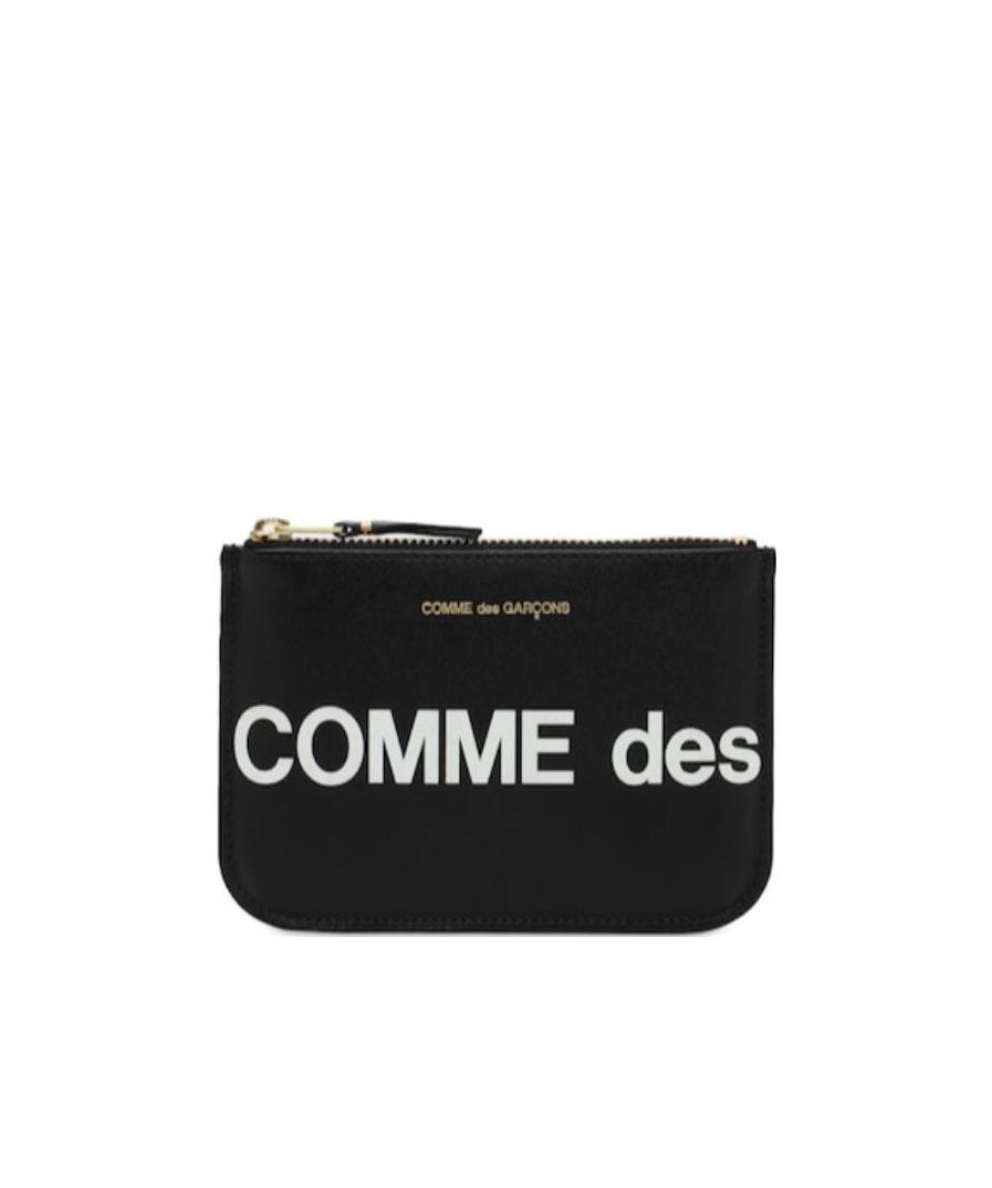 Comme Des Garçons Large Black Logo Printed Purse