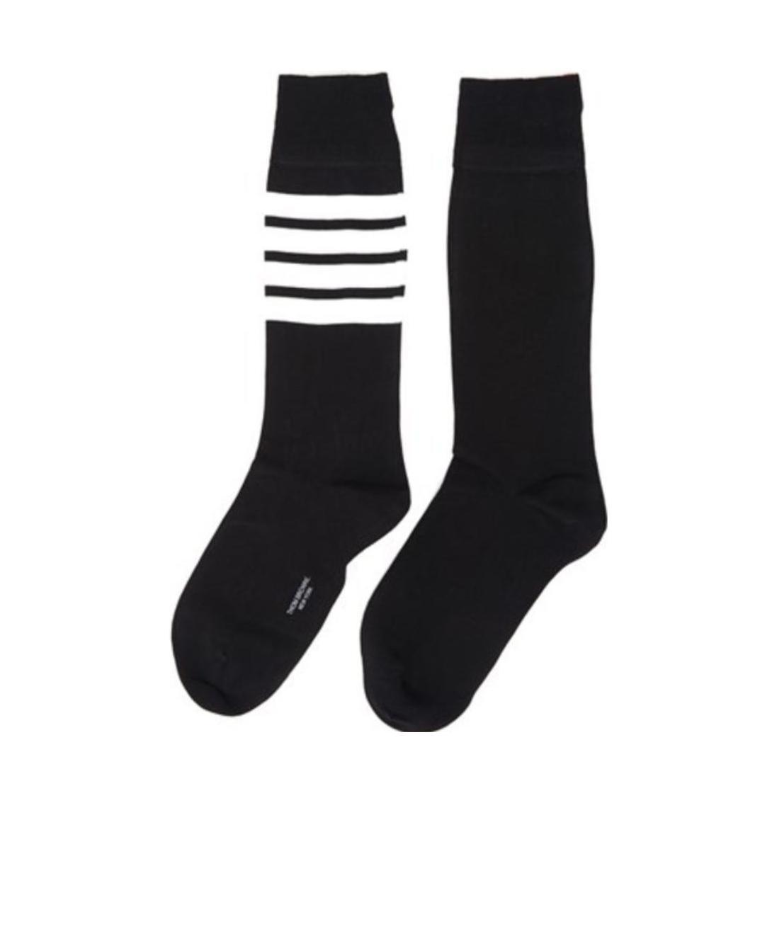 Thom Browne 4-bar Striped Socks In Black