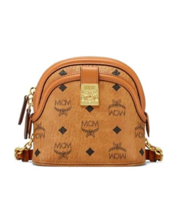 Mcm Mini Anna Cross Body Bag In Brown