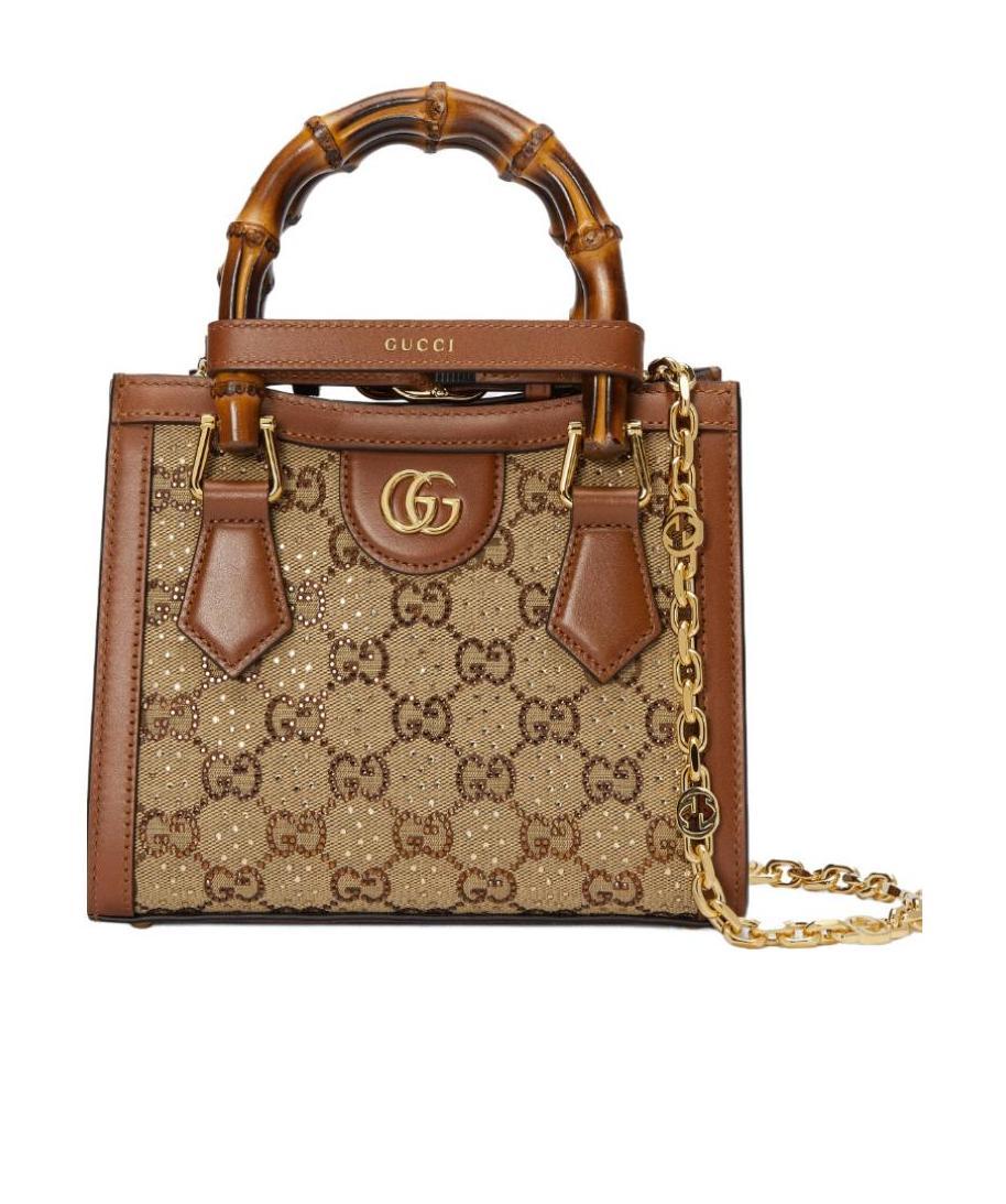 Gucci Mini Diana Tote Bag In Brown