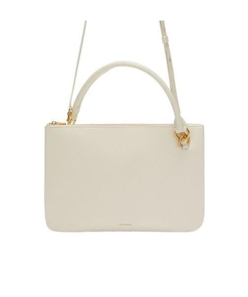 Jil Sander Small Leather Shoulder Bag In Nude
