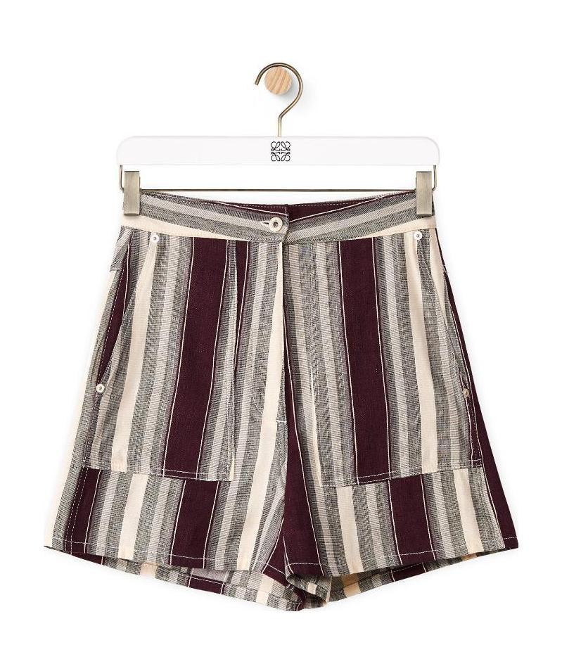 Loewe Striped Shorts In Multi