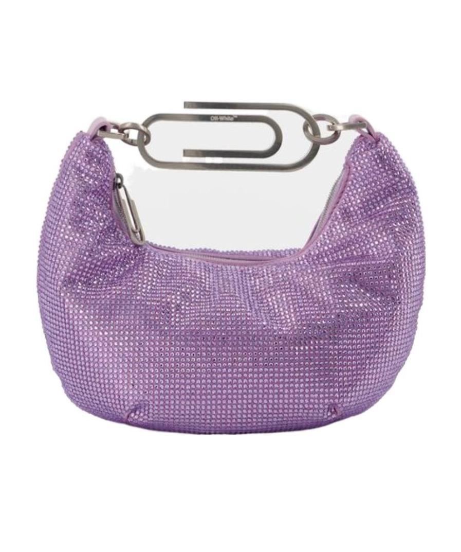 Off-white Binder Clip 20 Bag In Strass / Lilac In Purple