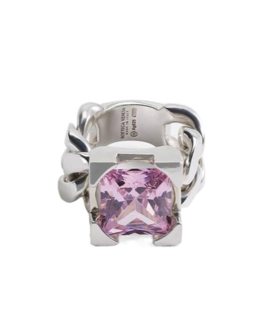 Bottega Veneta Logo Ring In Multicolor