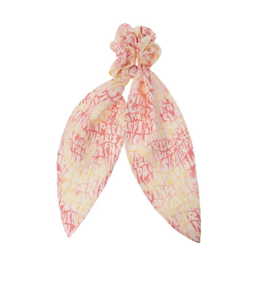 Lanvin Logo-pattern Scrunchie In Pink
