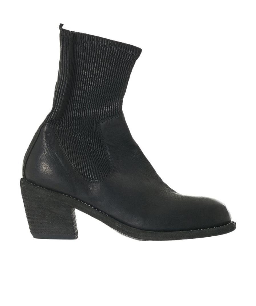 Shop Guidi Spliced Short Boots In Black