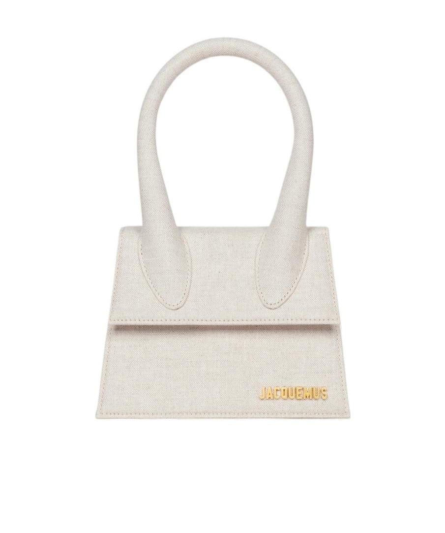 Jacquemus Le Chiquito Moyen Cannvas Tote Bag In White