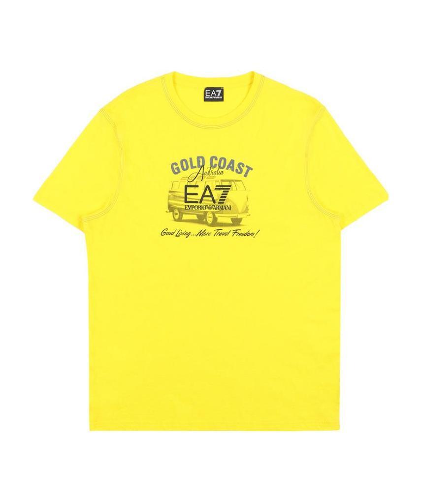 EA7 LOGO T-SHIRT WITH ROUND NECK