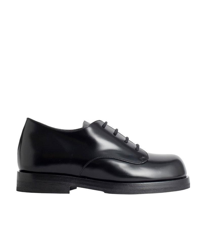 Raf Simons Lace-up Leather Brogues In Black