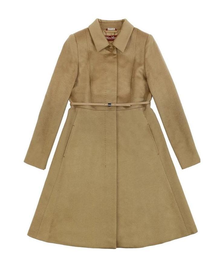 Max Mara Belt Coat In Brown