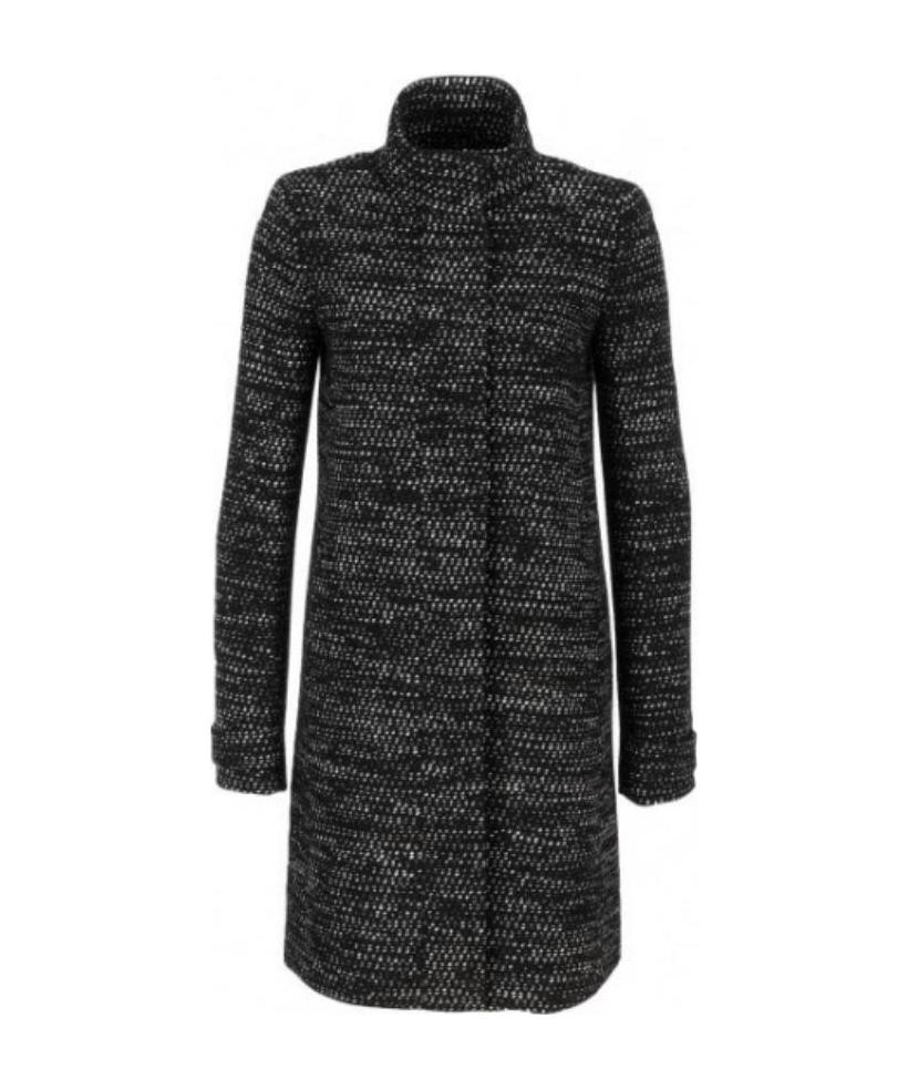 Armani Jeans Long-sleeved Coat In Black