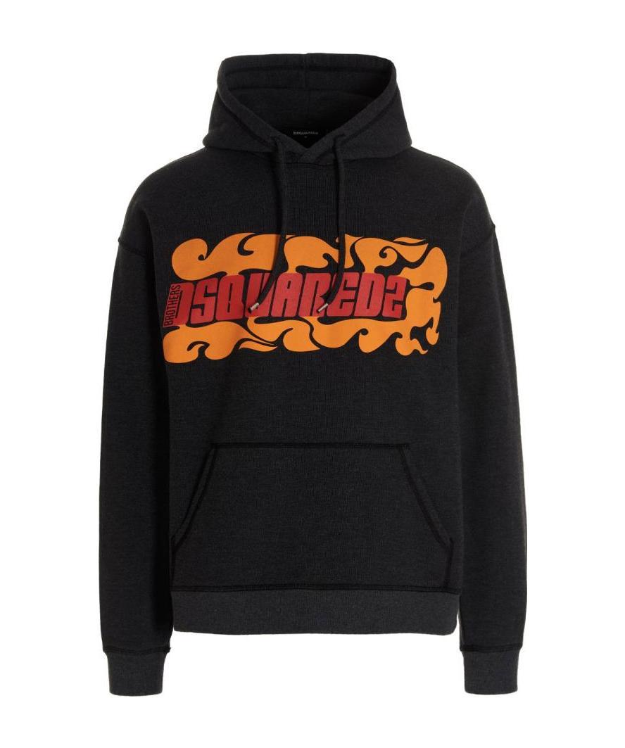 Dsquared2 Dsquared Men Logo Printed Sweatshirt In Black