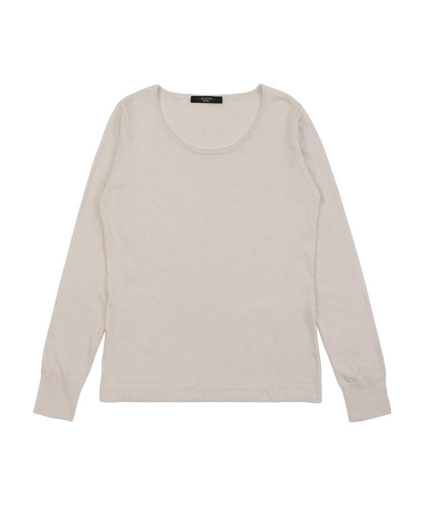 Weekend Max Mara Round-neck Long-sleeved Pullover In White