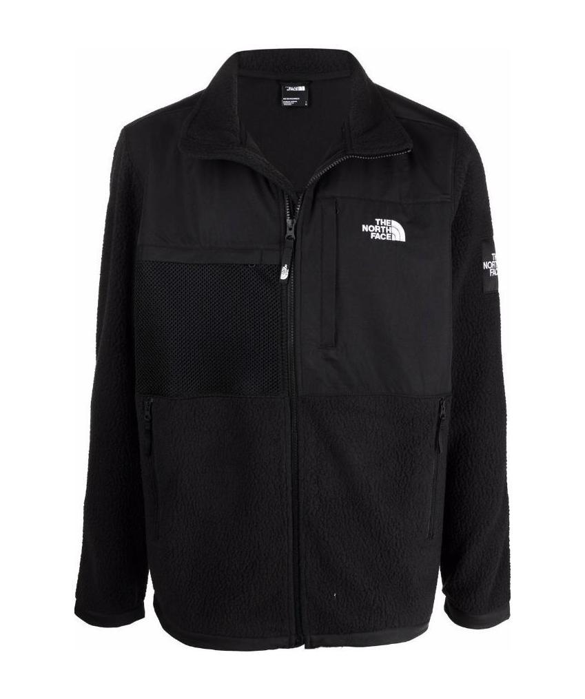 The North Face Black Logo Embroidered Casual Jacket In Black