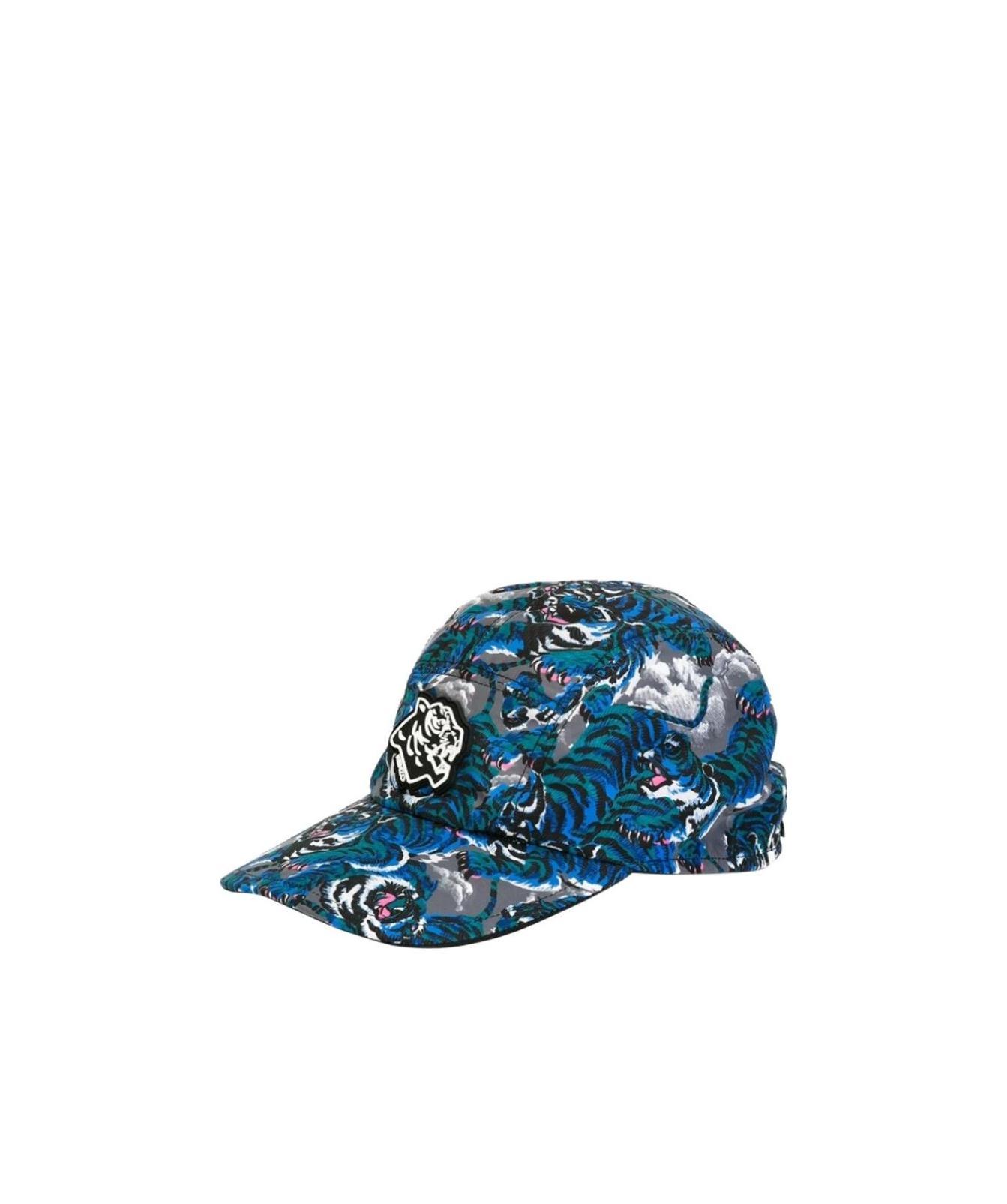 Kenzo Logo Details Baseball Hat In Blue