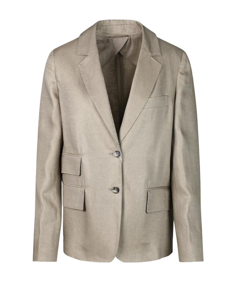 Max Mara Single-breasted Suit Jacket In Nude