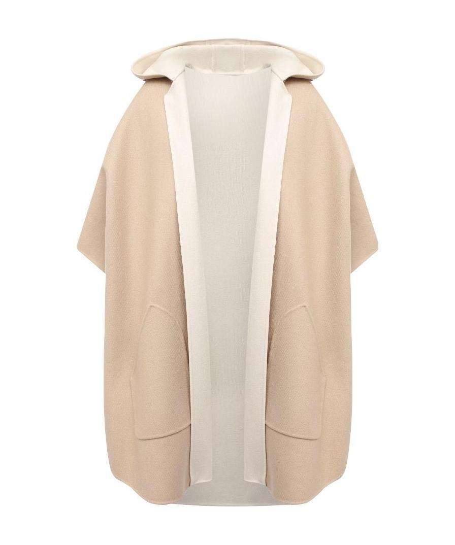 Loro Piana Hooded Cape Coat In Brown