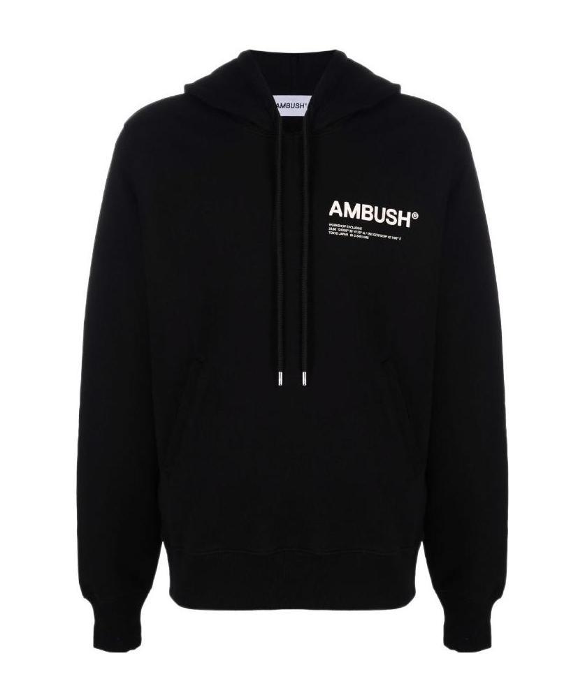 Ambush Logo-print Drop-shoulder Sweatshirt In Black