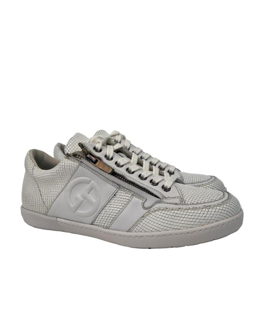 Giorgio Armani Logo Casual Sports Shoes In Gray