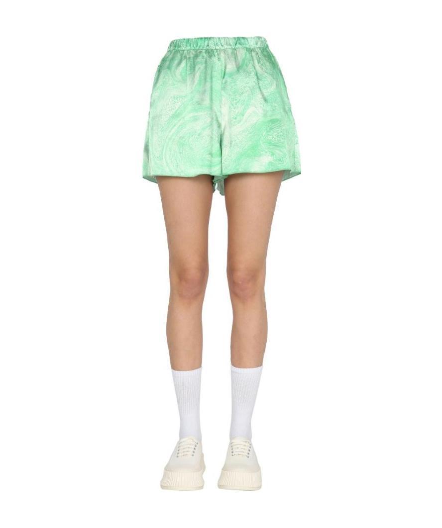 Opening Ceremony Marble Effect Shorts In Brown