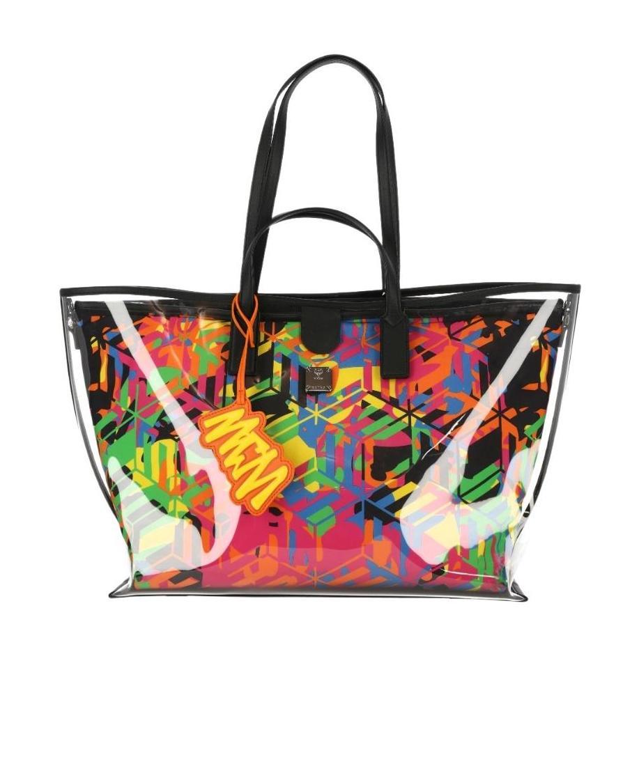 Mcm Abstract Pattern Printed Tote Bag In Multicolor