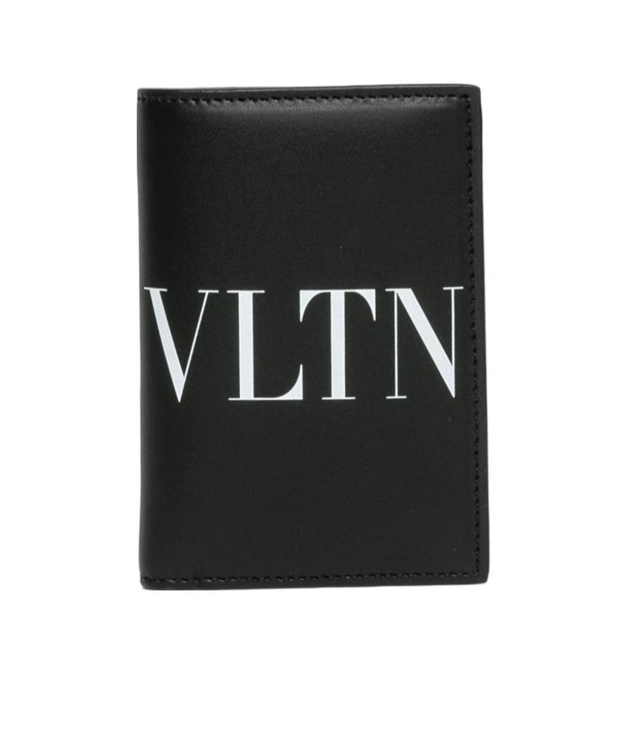 Valentino Logo-print Bi-fold Wallet In Black