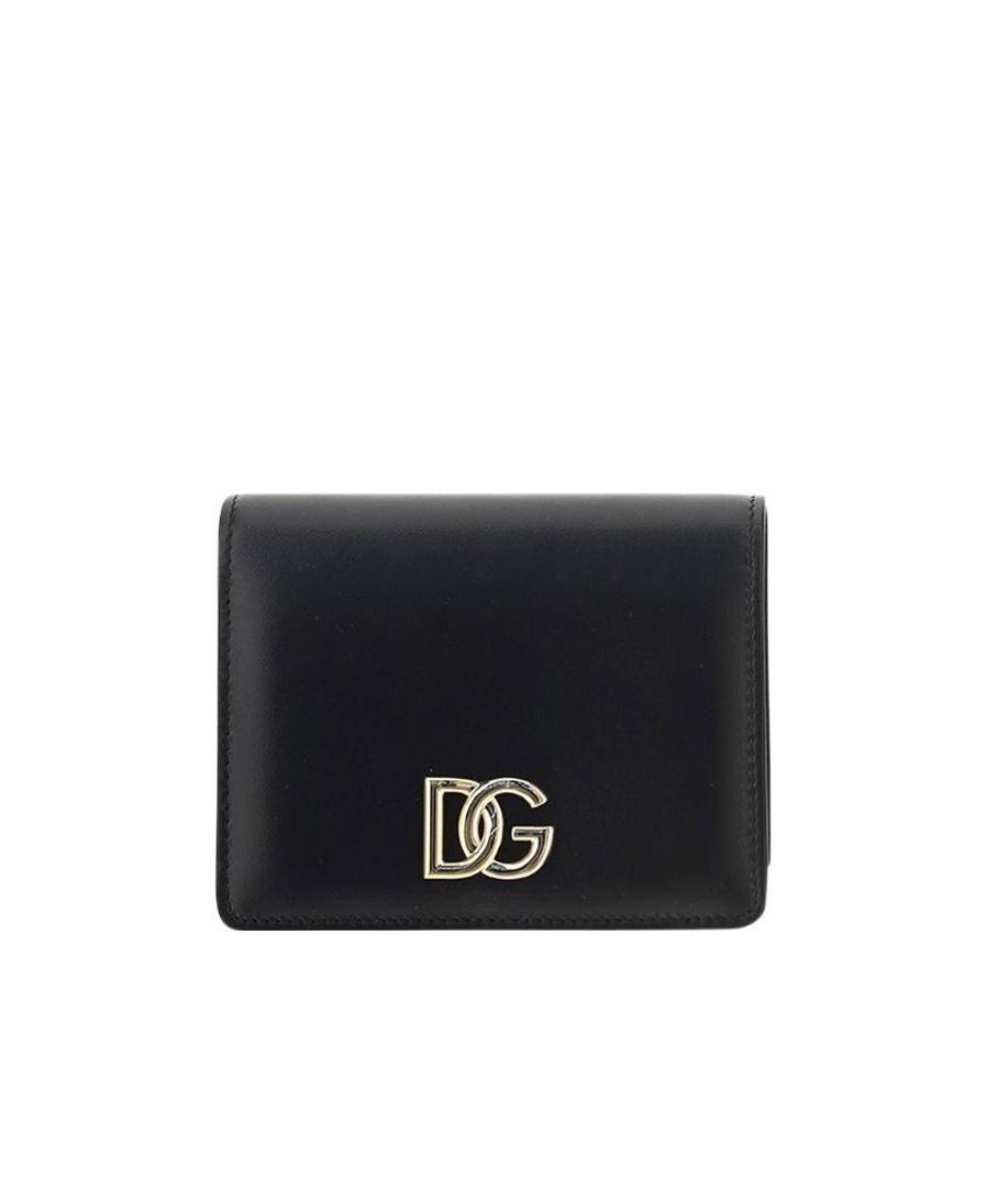 Dolce & Gabbana Logo-plaque Bi-fold Wallet In Black