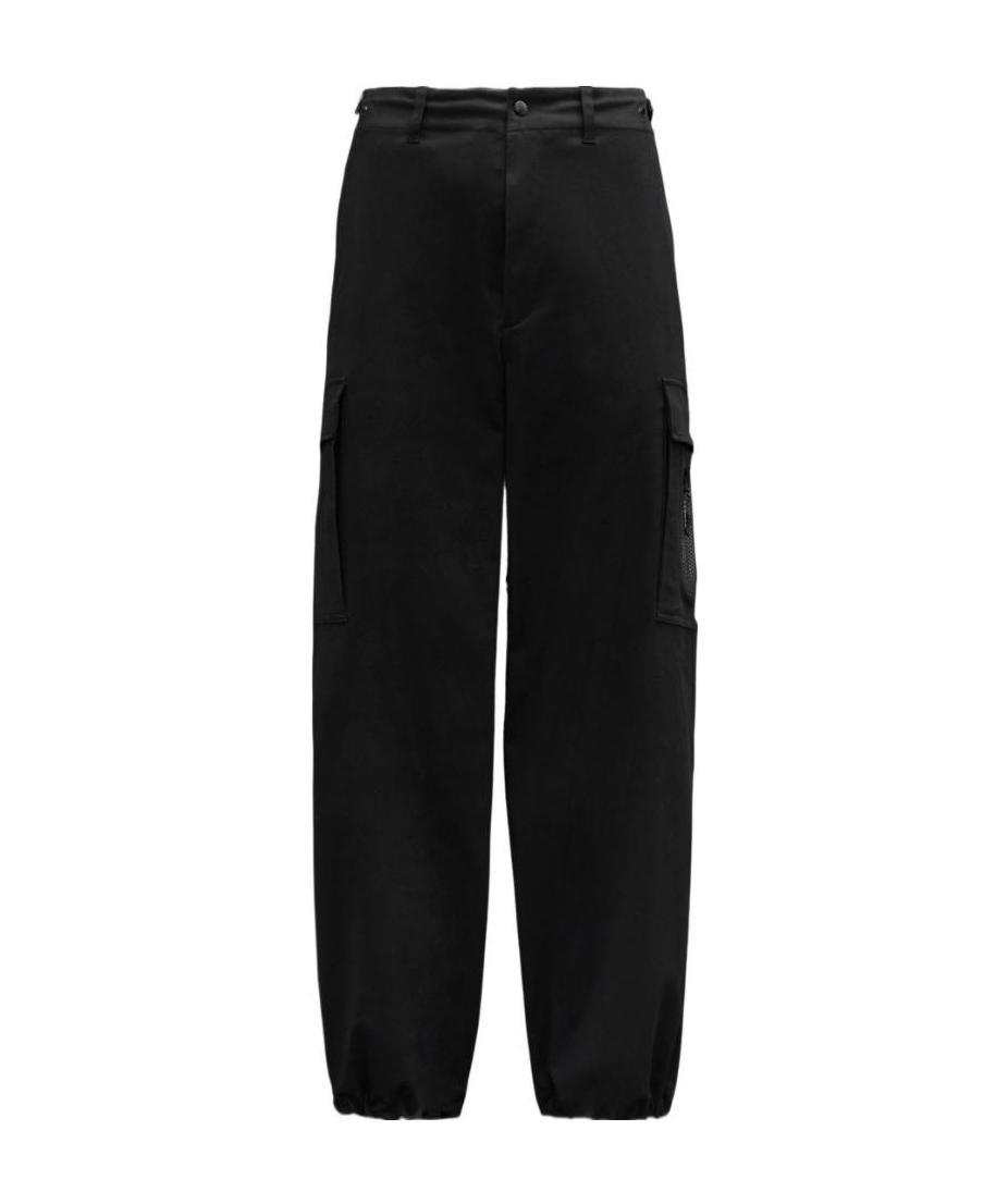 Moncler Wide-leg Cargo Trousers In Black