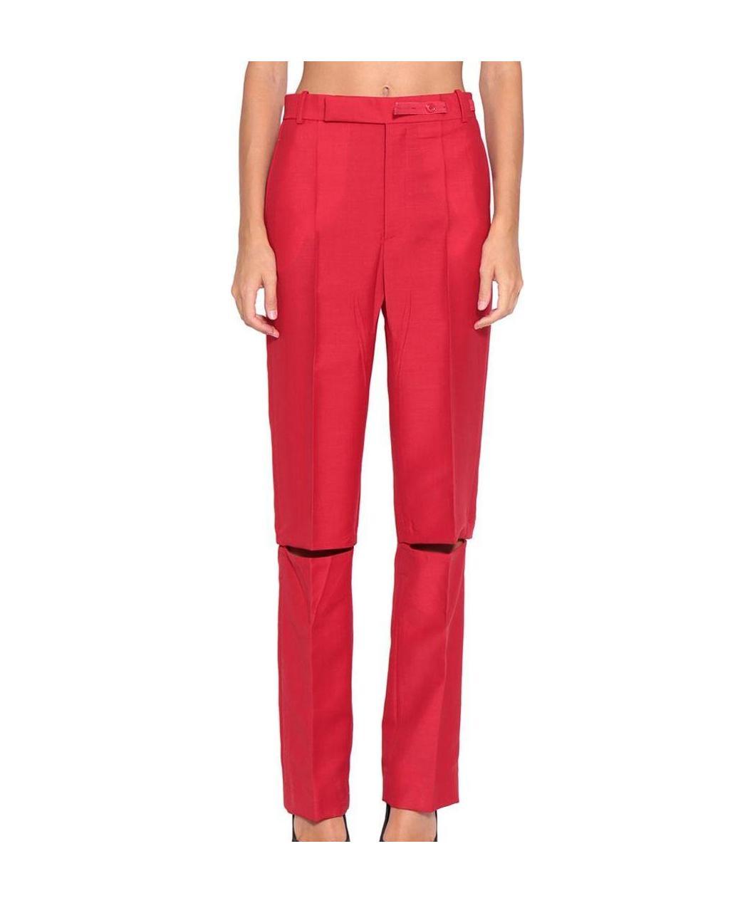 Celine Detachable Casual Pants In Red