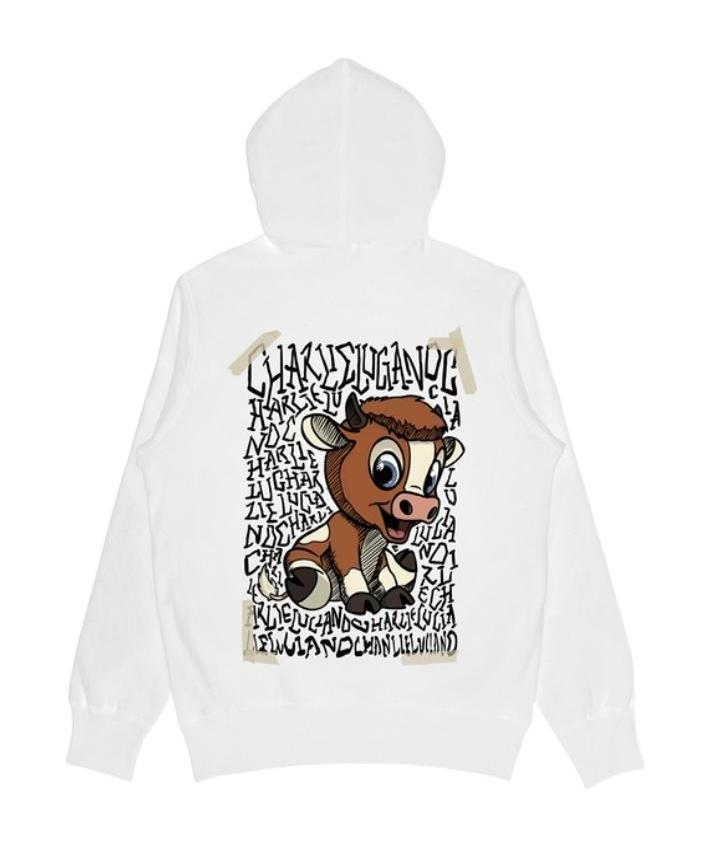 Charlie Luciano Printed Sweater In White