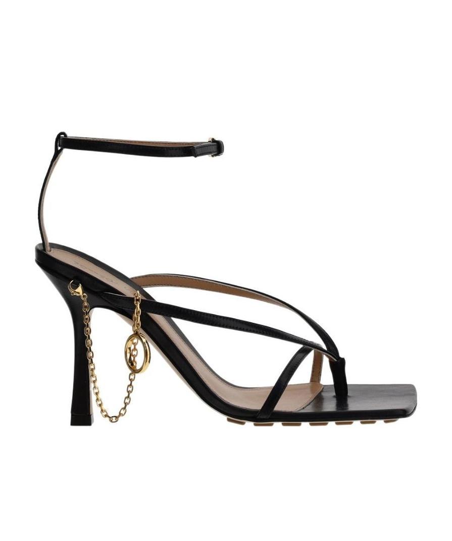 Bottega Veneta Stretch Ankle Strap Sandals In Black
