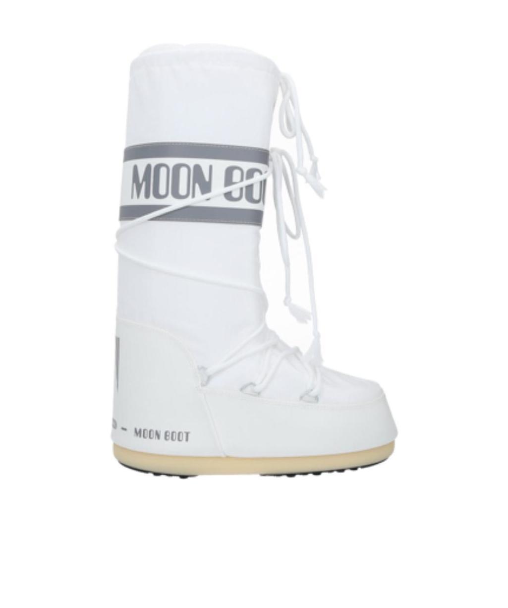 Moon Boot Icon Shell And Faux Leather Snow Boots In White