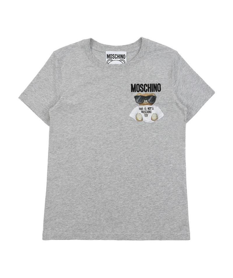 Moschino Logo Pattern T-shirt In Gray